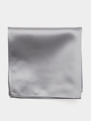 Satin Smoke Pocket Square (folded flat lay shot)