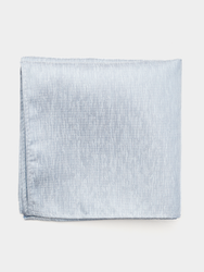 Linen Desert Blue Pocket Square (folded flat lay shot)