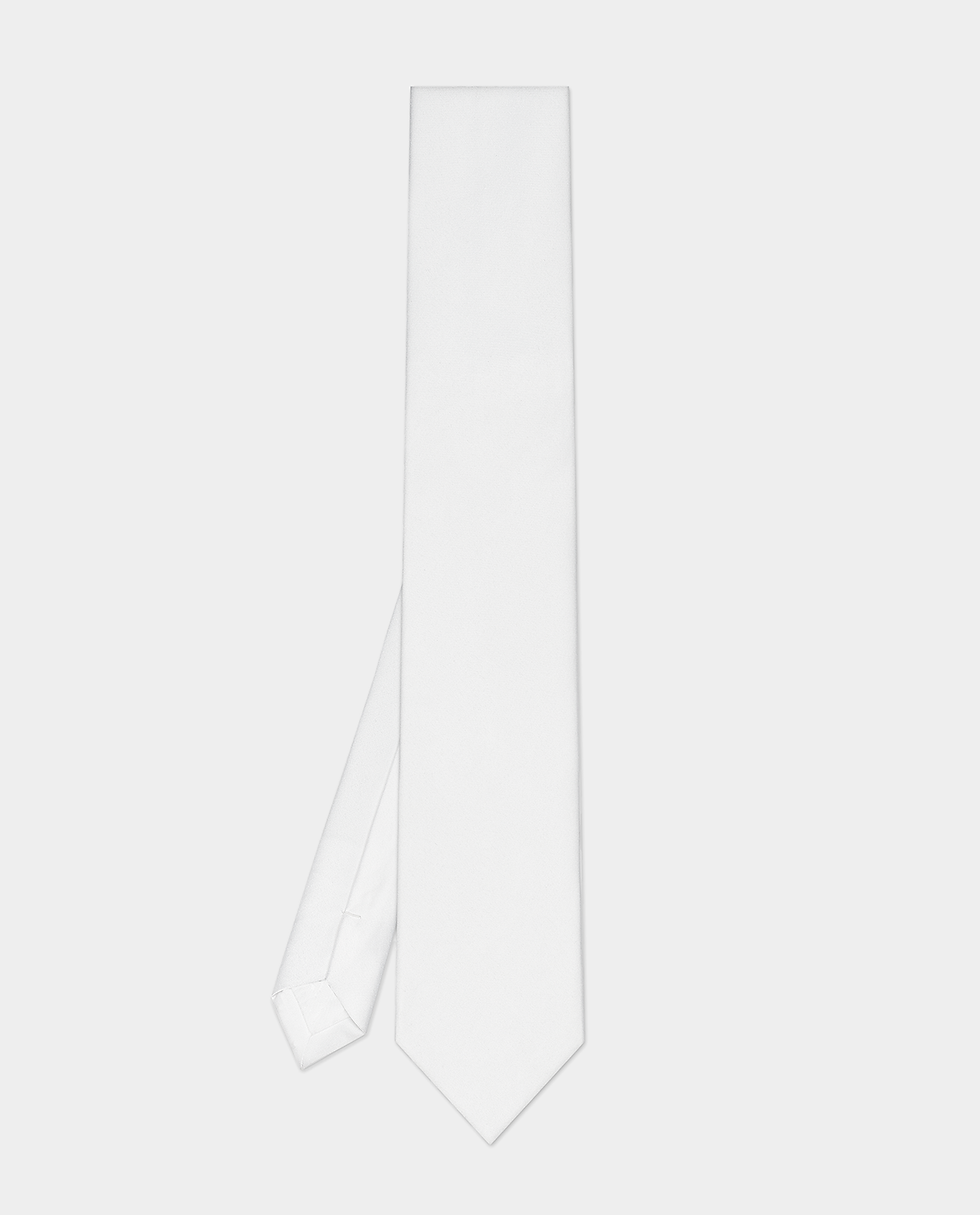 Satin White Skinny Tie