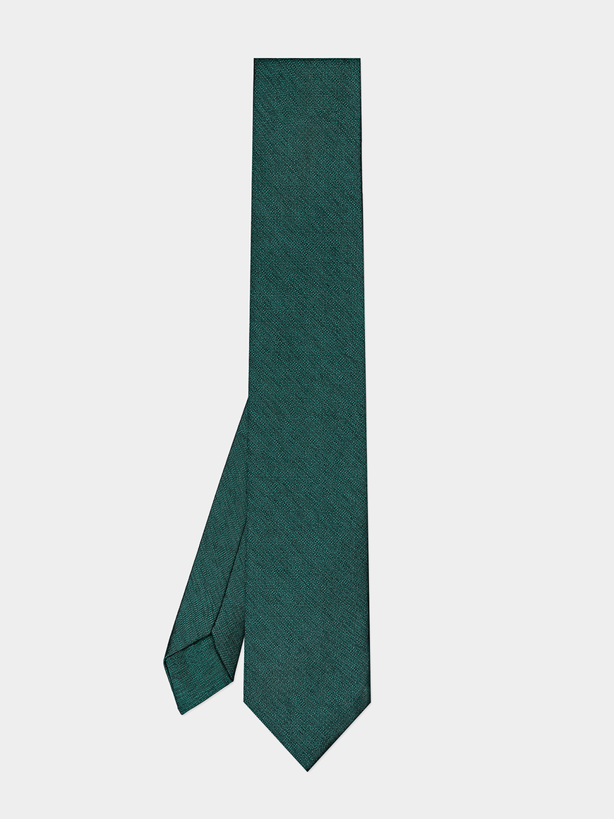 Linen Forest Self-Tie Tie (flat lay shot)