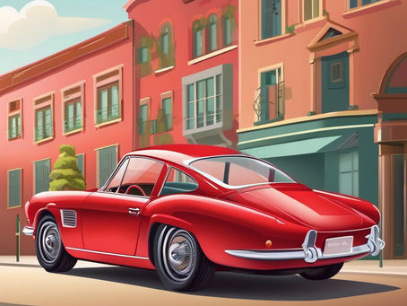 vector art red car