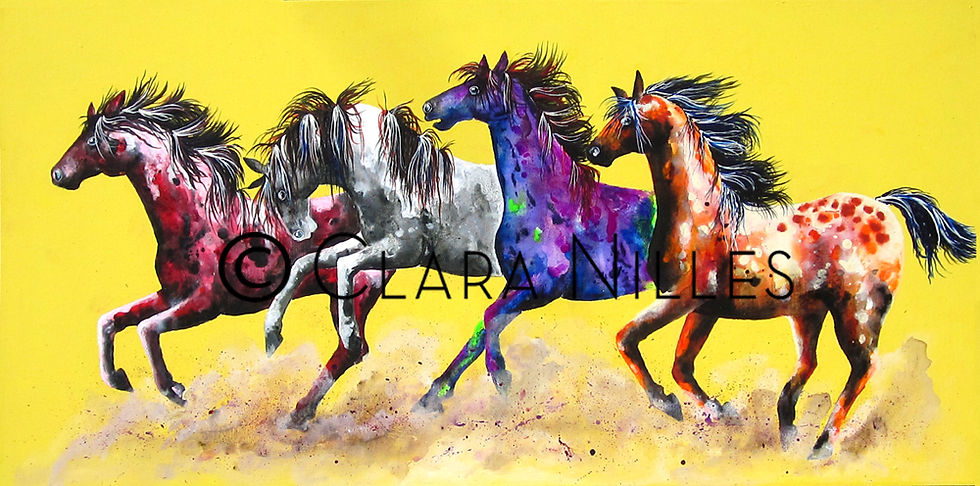 Painted Ponies on Pineapple