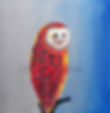 Glowing Owl on Icy Blue