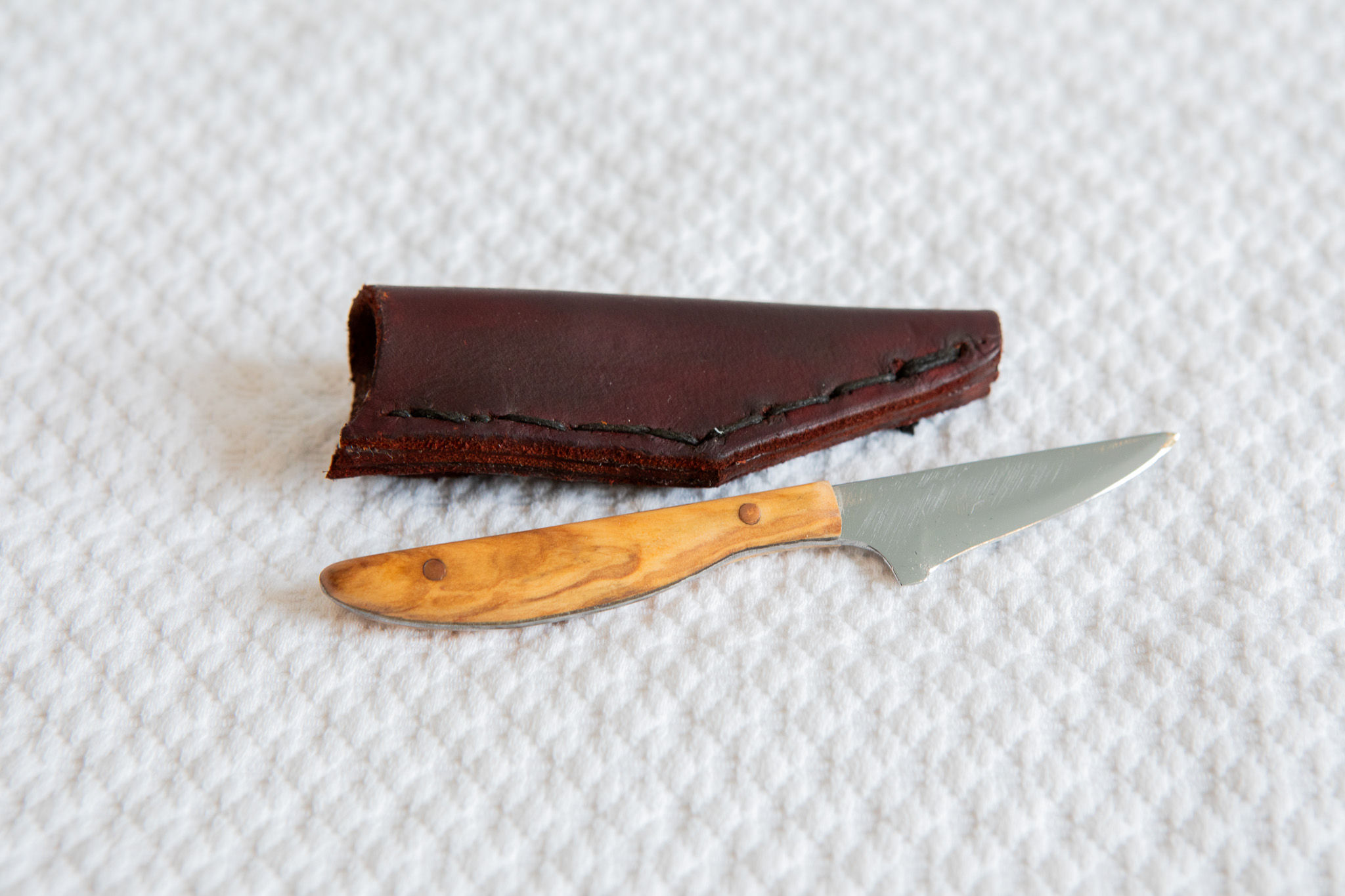 Olivewood pocket knife