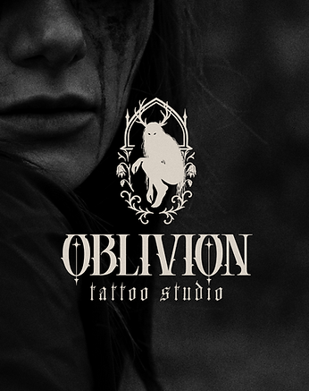 Gothic, Folklore, Victorian brand identity design for Oblivion Tattoo Studio created by Muse & Misfit