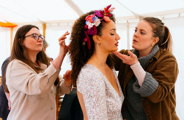 Bridal hair cornwall wedding