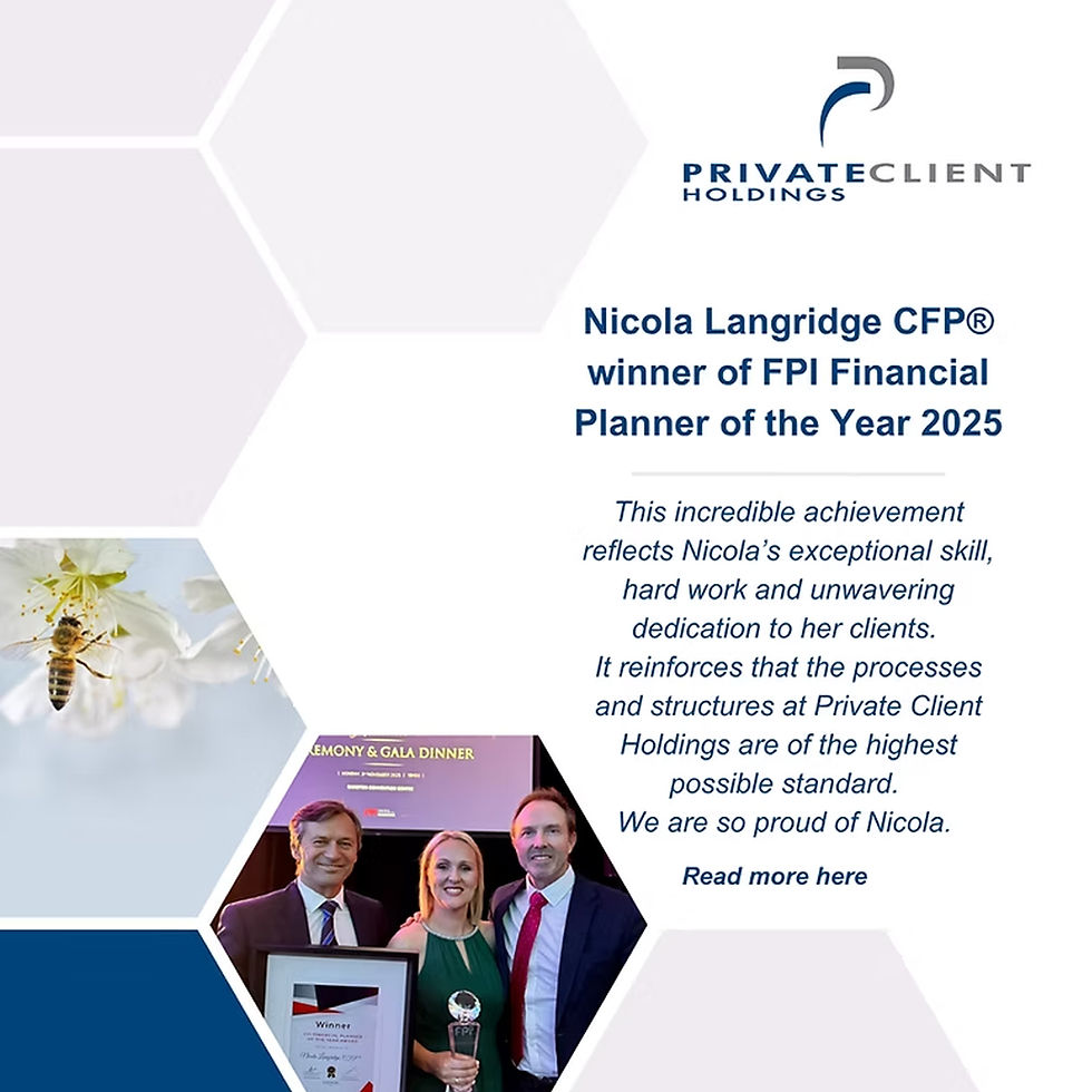 NICOLA LANGRIDGE CFP® WINNER OF FINANCIAL PLANNER OF THE YEAR 2025