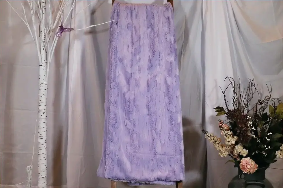 Thumbnail: Willow Purple Minky Blanket – Luxe Lavender Throw | Lazy Daisy Creations