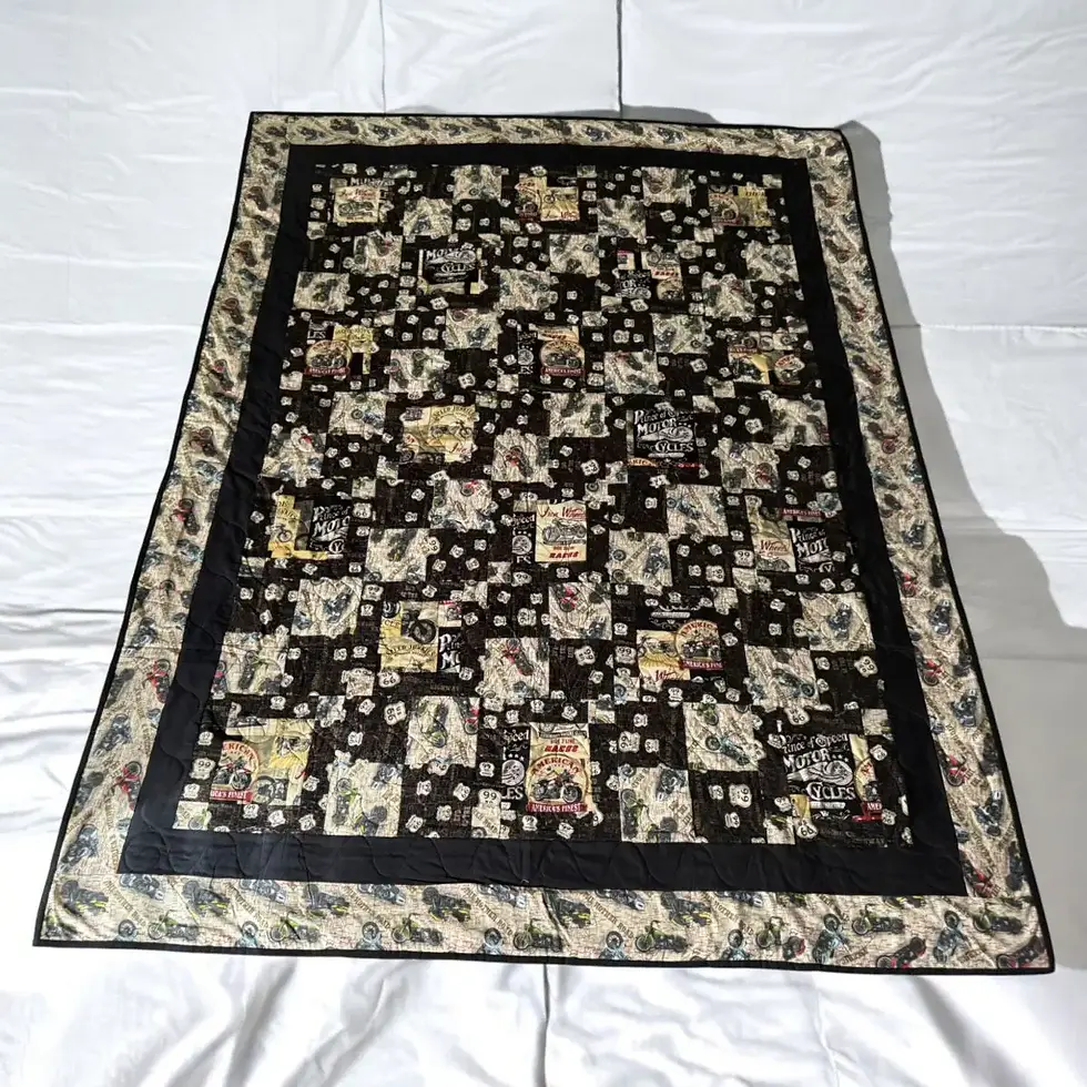 Thumbnail: Vintage Route 66 Handmade Minky Quilt