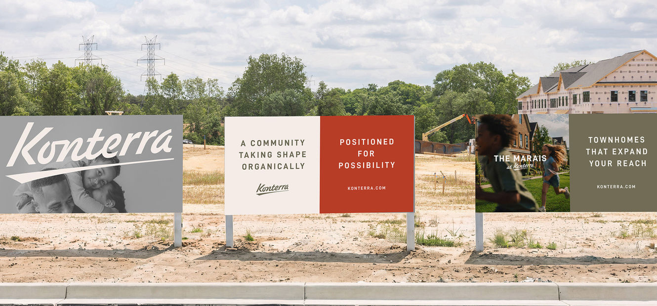 Signage installed on approach to event site