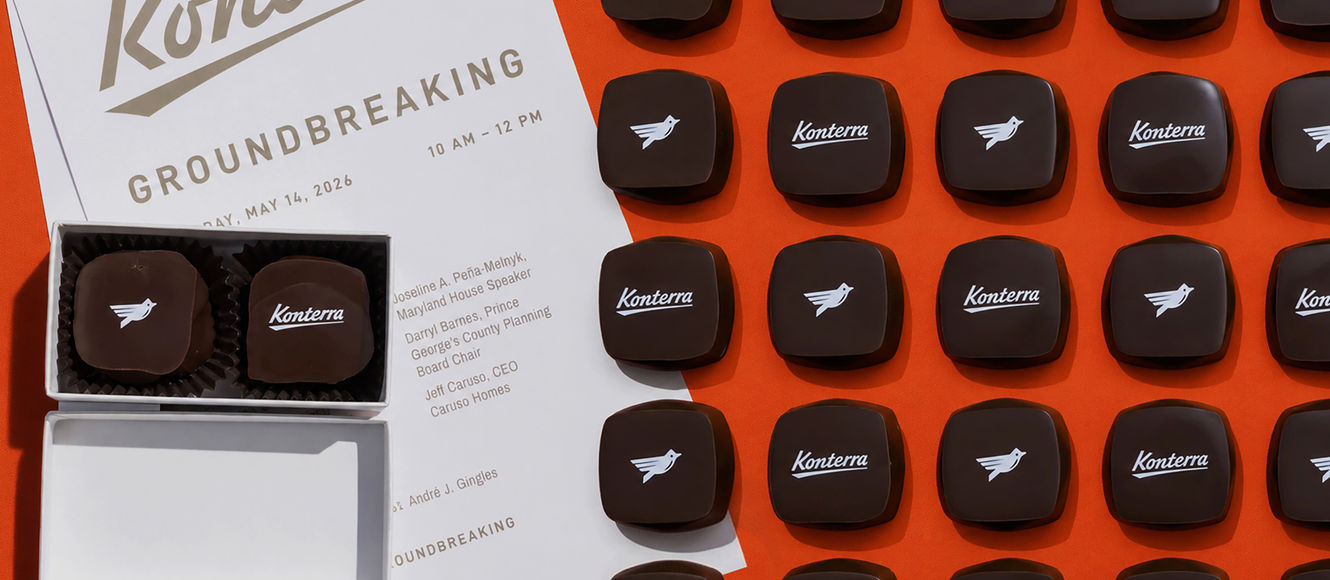 Custom chocolates gifted to Groundbreaking attendees