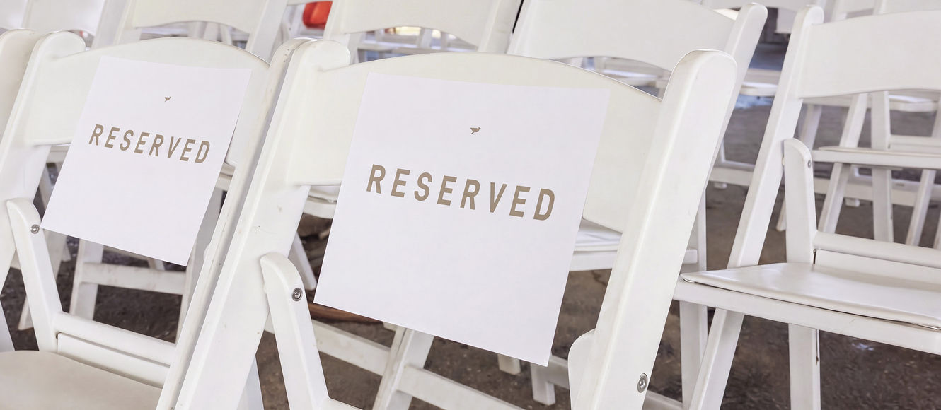 Reserved seating signage