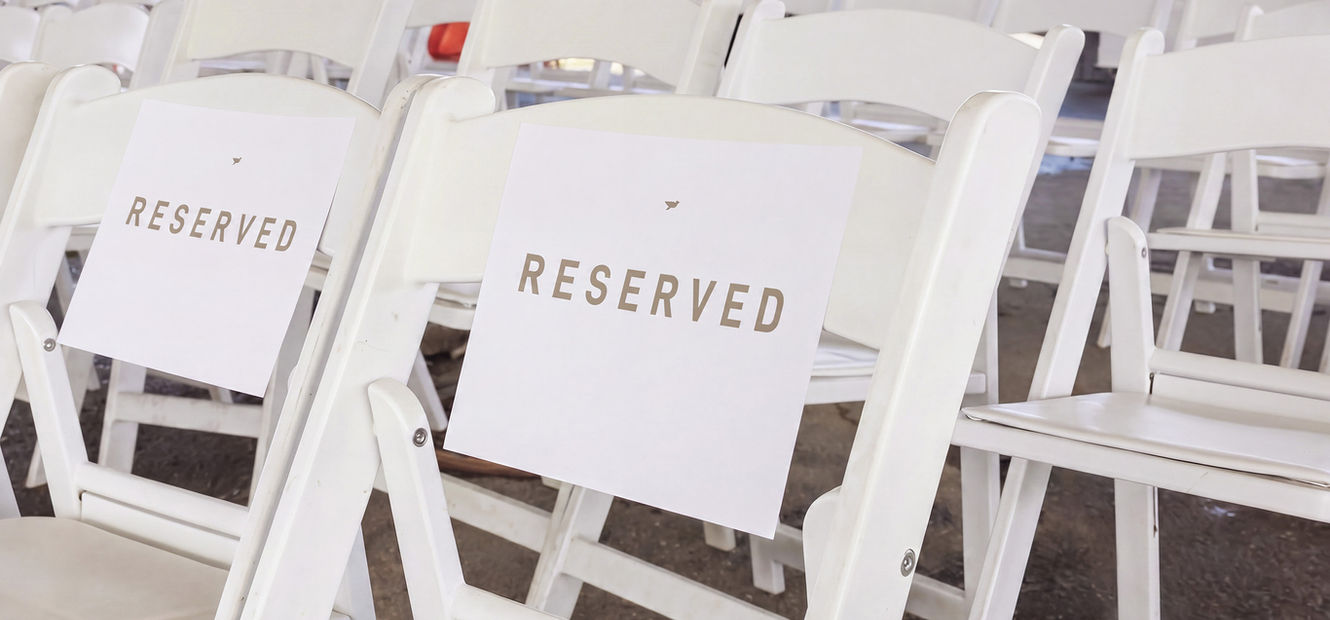 Reserved seating signage