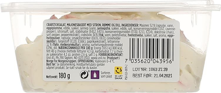 Thumbnail: Crabstick Salat 180g Eldorado