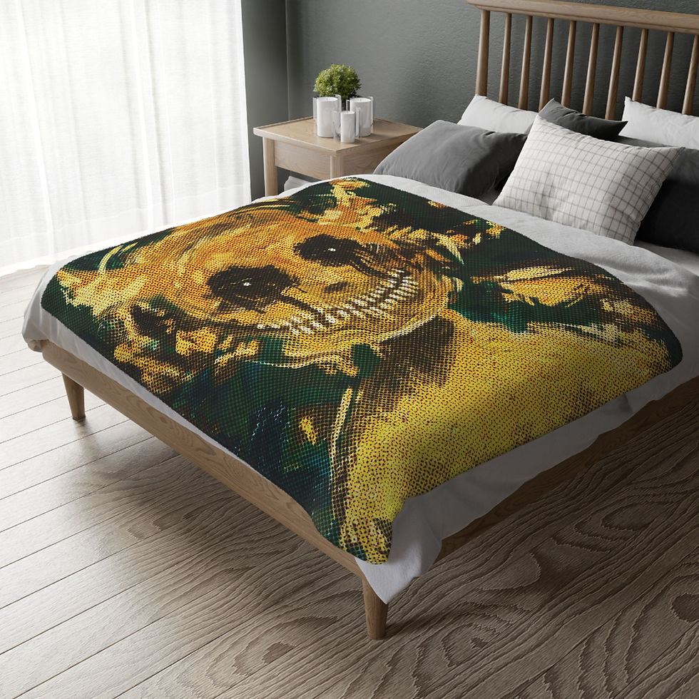 Thumbnail: “Covet” Velveteen Microfiber Blanket (Two-sided print)