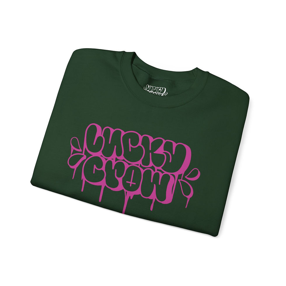 Thumbnail: LucykyCrow Pink Unisex Heavy Blend™ Crewneck Sweatshirt