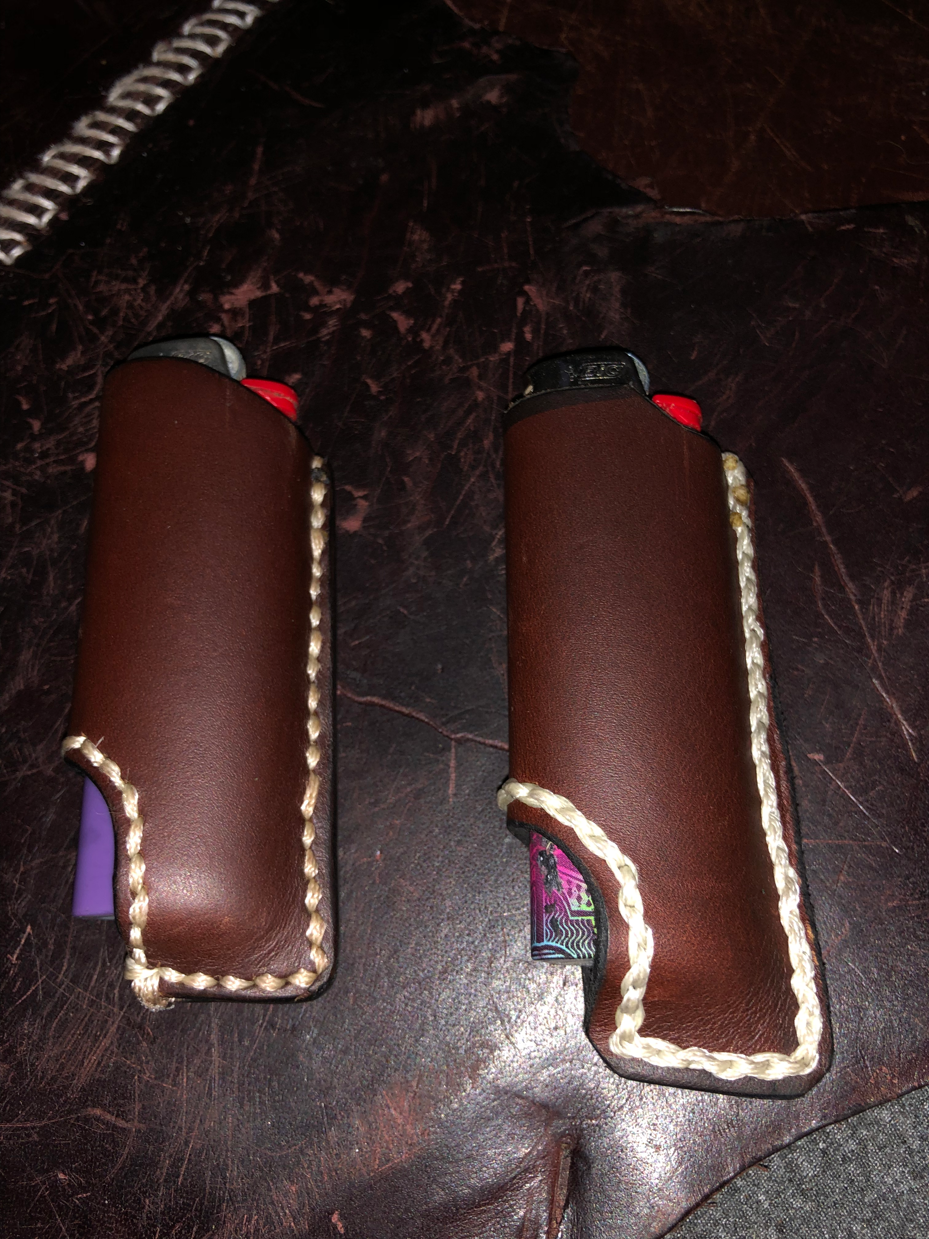 Custom Leather Lighter Case