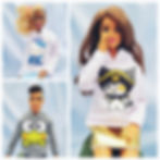 Barbie is wearing a High Seas Sanrio Hoodie sweatshirt