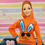 Thumbnail: Barbie & Ken Clothes - Blue Bunny Orange Hoodie Sweatshirt Only