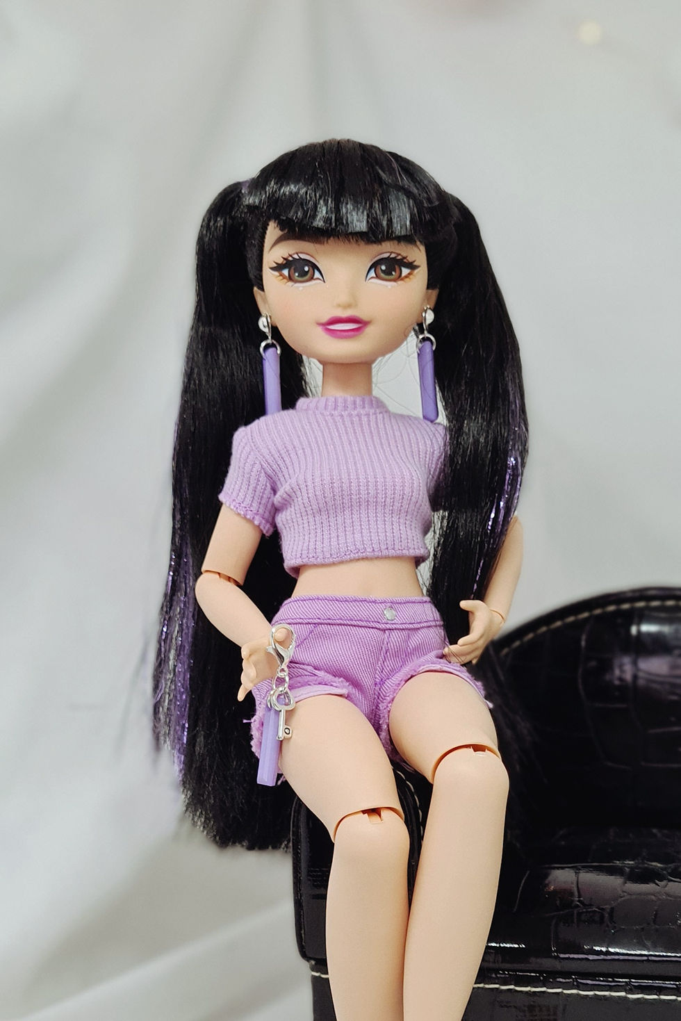 Thumbnail: Ken & of Barbie Accessories - Solid Colour Bar Keyring and Keys (4 Options)