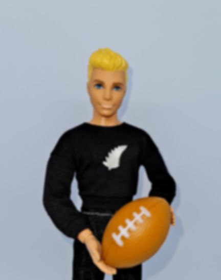 Barbie & Ken Clothes - Silver Fern Black Sweatshirt