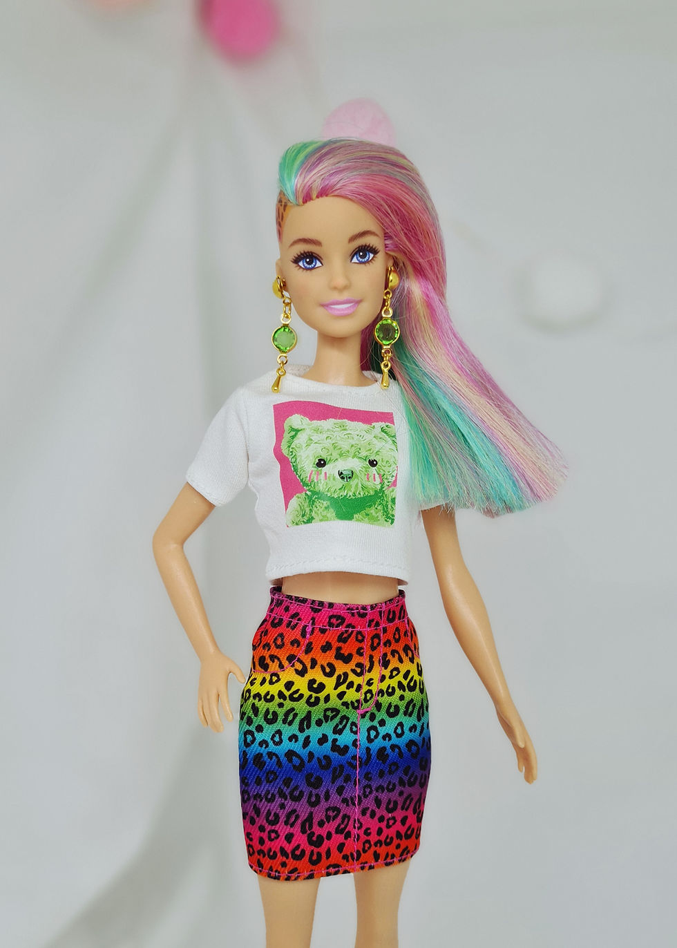 Thumbnail: Barbie Accessories - Colourful Gem Earrings (5 Options)