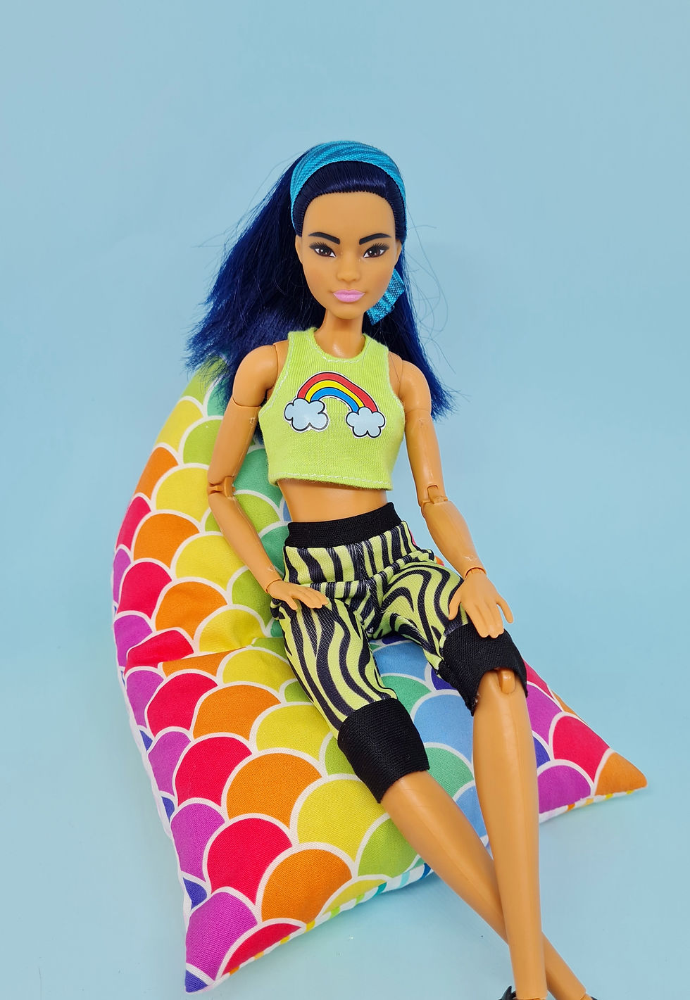 Thumbnail: Barbie Accessories - Rainbow Reversible Bean Bag - 2 Options