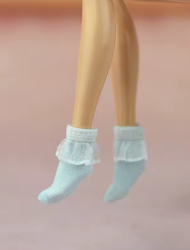 Thumbnail: Pastel Lacy Ankle Socks