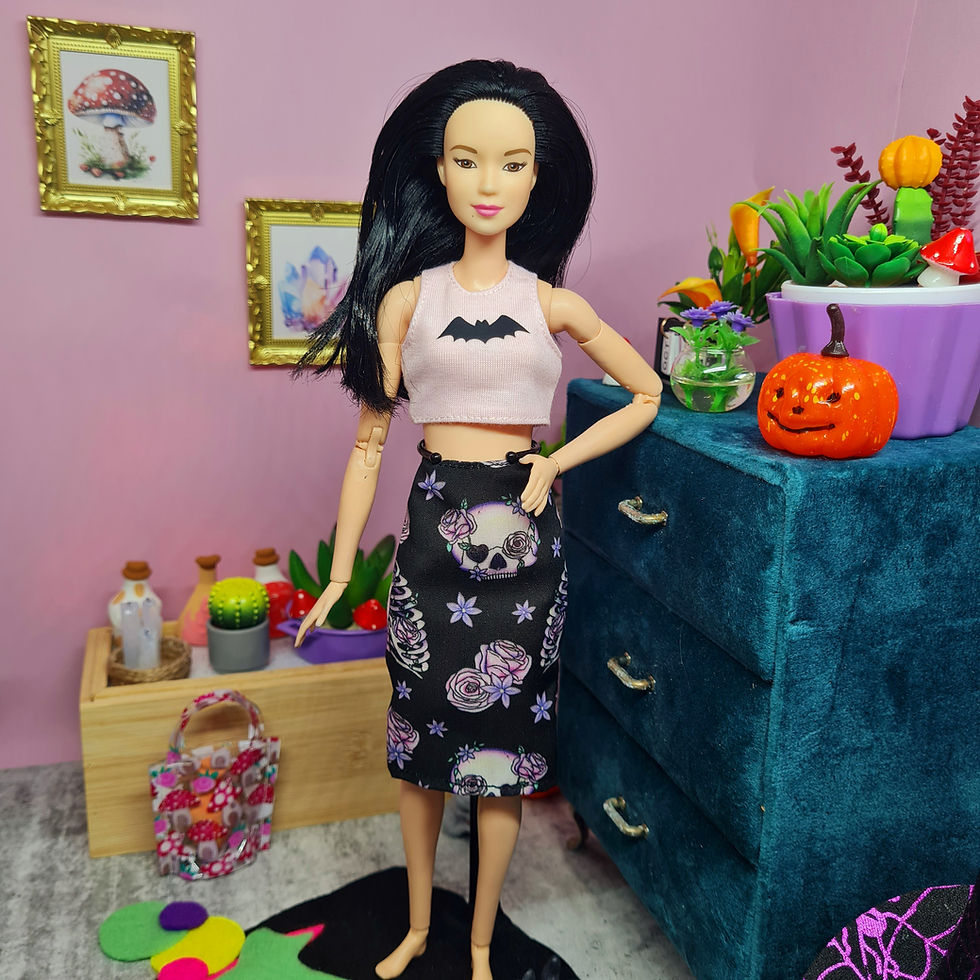 Thumbnail: Barbie Clothes - Tombstone Crop Tank Tops (3 Options)