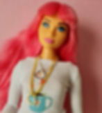 Barbie is modelling the Open Heart Chain Necklace