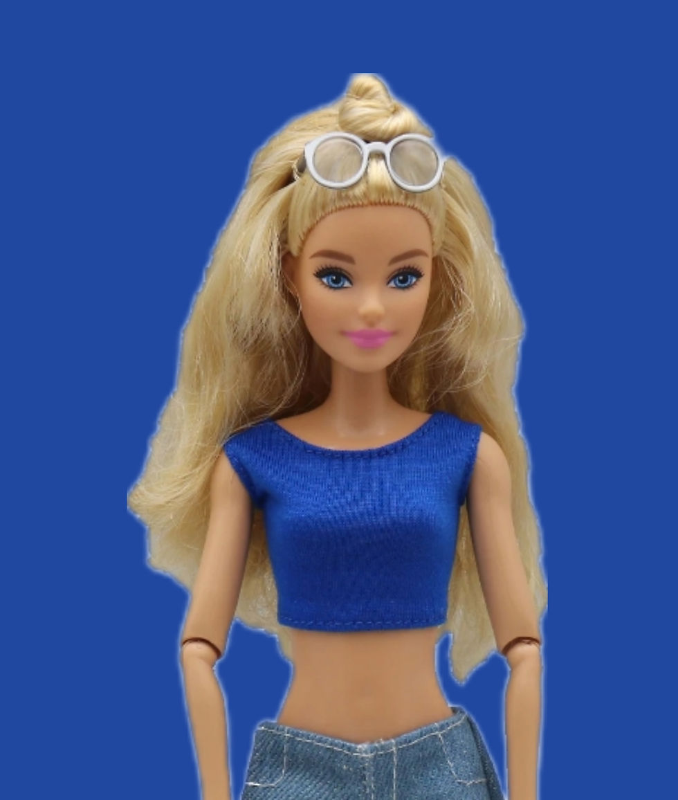 Thumbnail: Barbie Clothes - Plain Bright Crop Tops (4 Options)