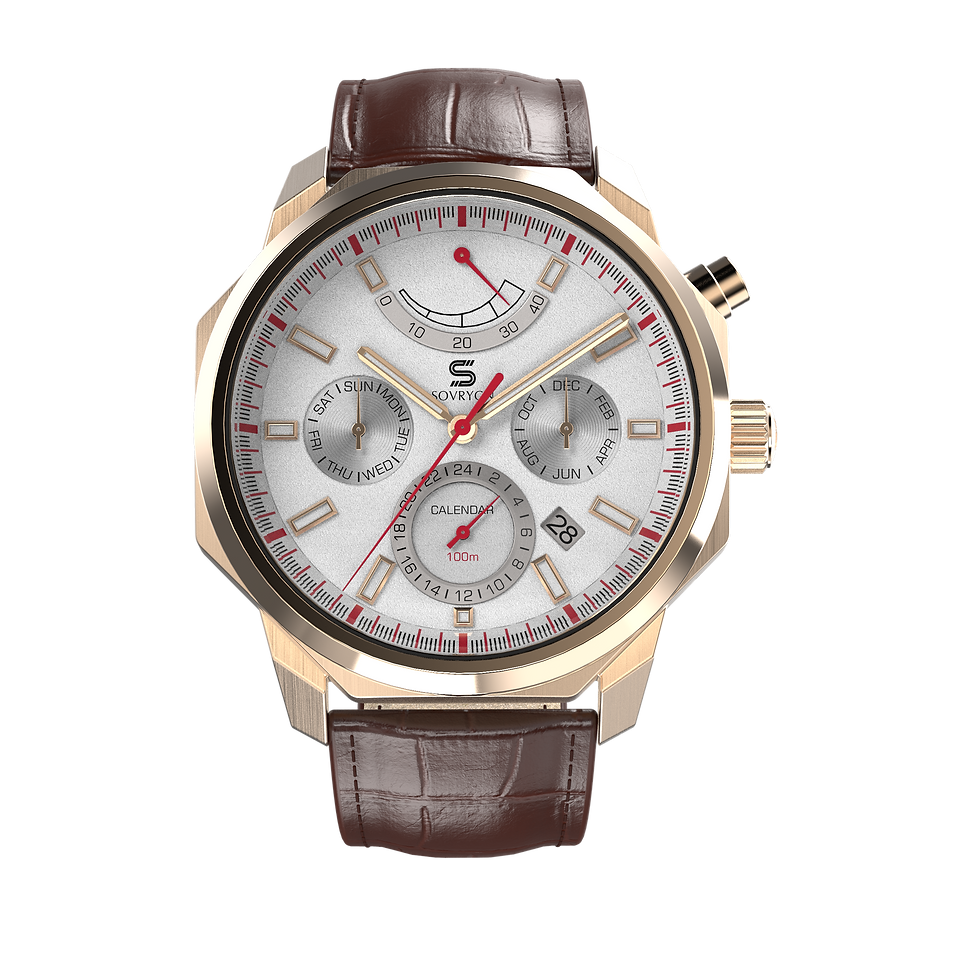 Thumbnail: Brown Leather - Rosegold Clasp