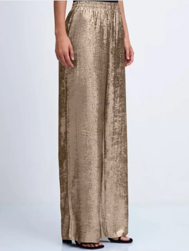 Thumbnail: Collared Long-sleeved Shirt And High-waisted Wide-leg Pants Two-piece Set