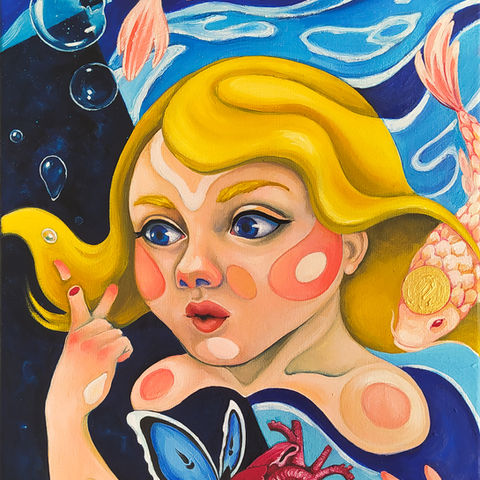 oil painting of water
portrait of a girl
