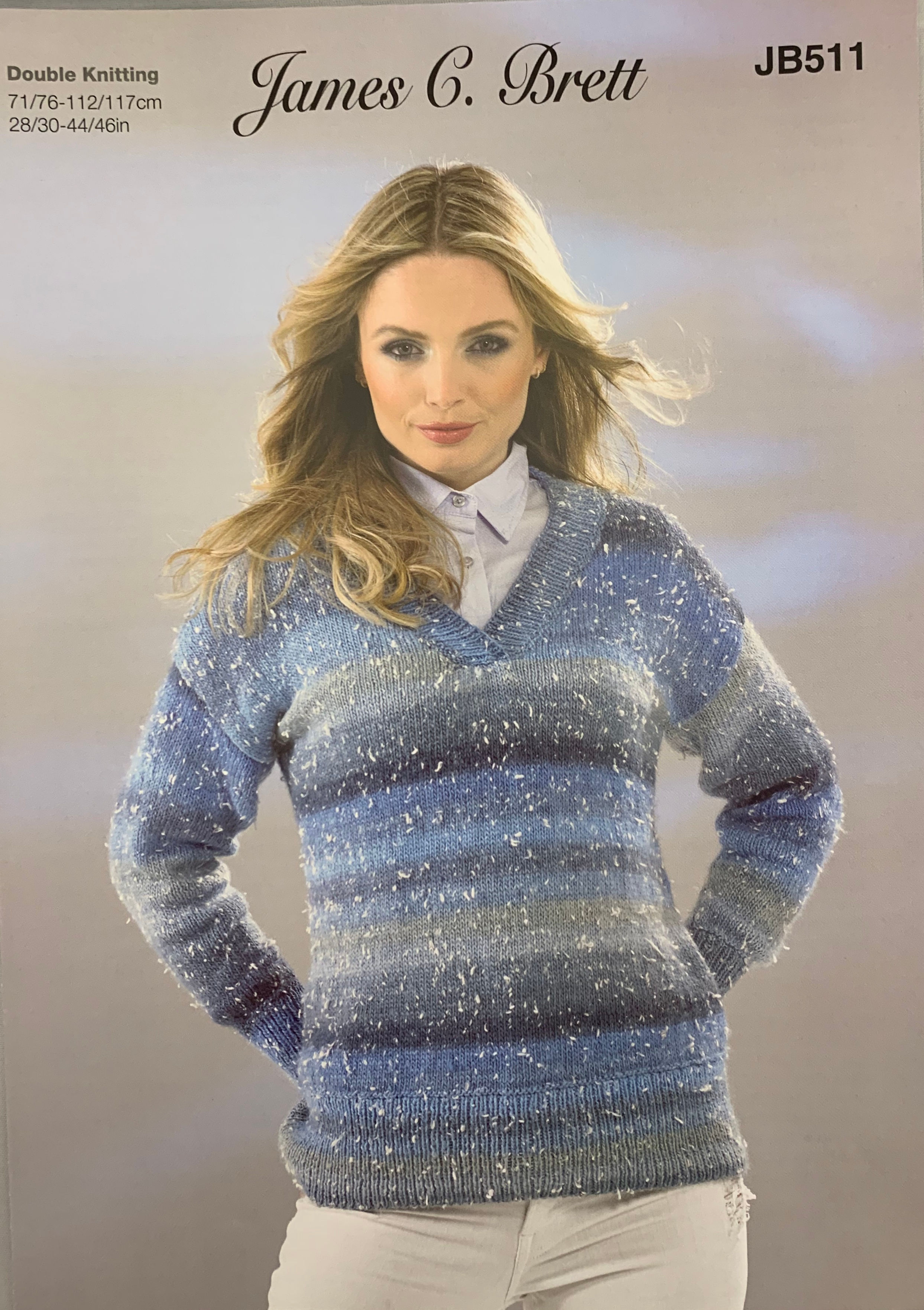 James C Brett JB511 Sweater DK 71/76-112/117cm 28/30-44/46inches