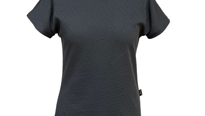 Shirt mit Lochmuster stein