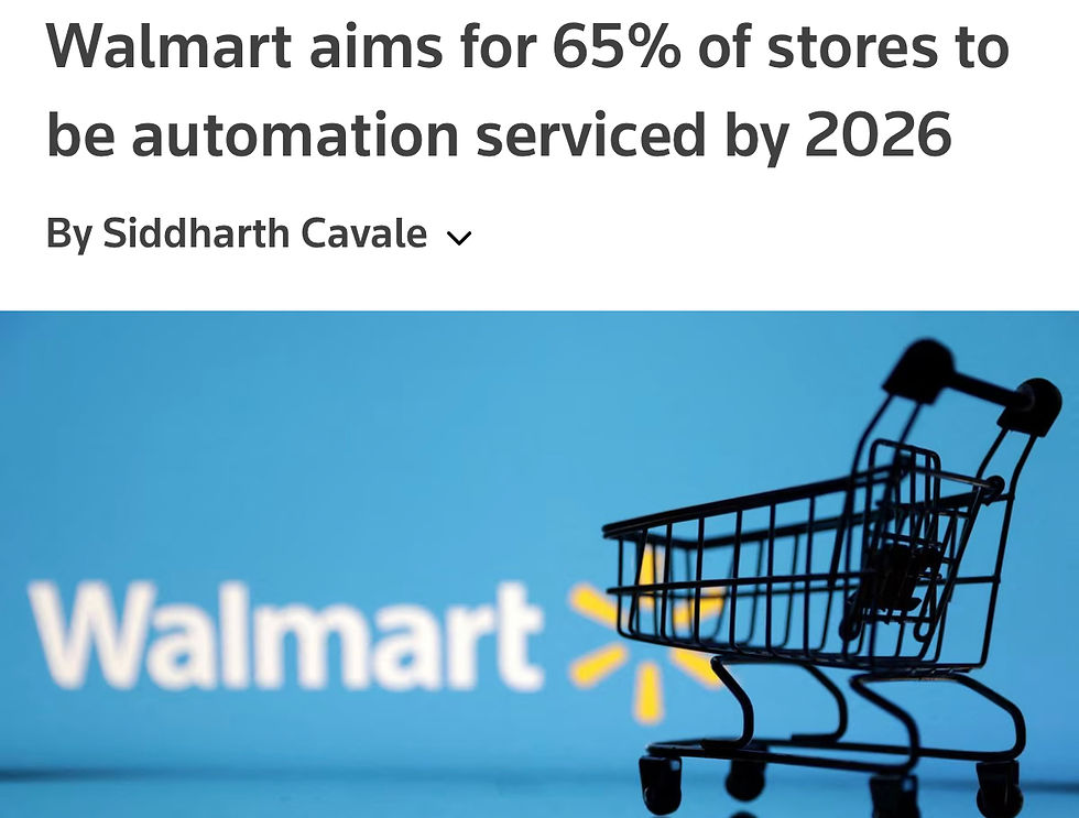 Walmart aims to automate 65% of its stores by 2026