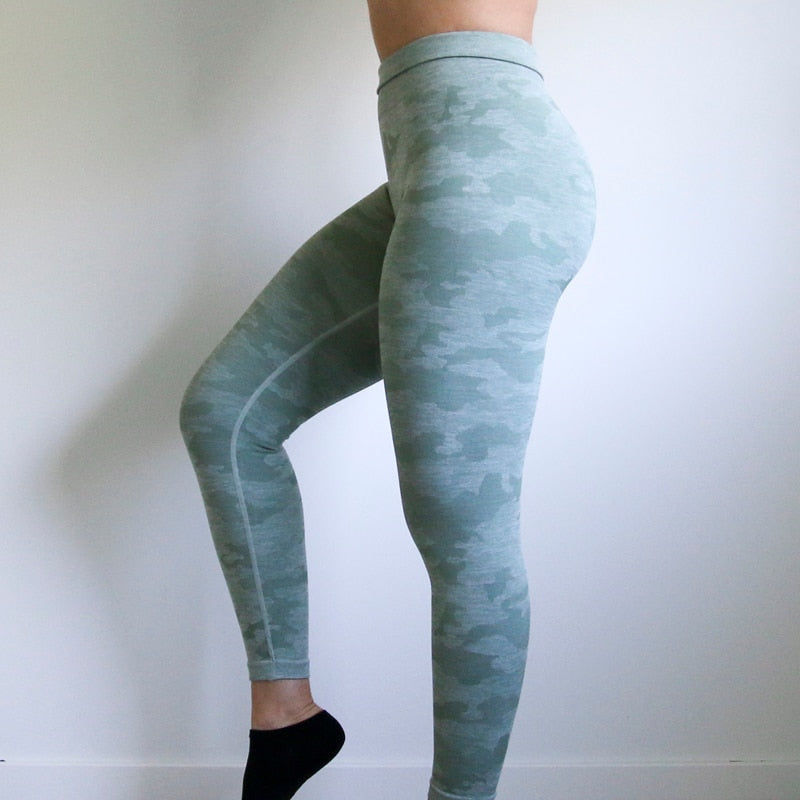 Women 2nd Edition Camo Seamless Leggings High Waist Booty Leggings Scrunch Leggi