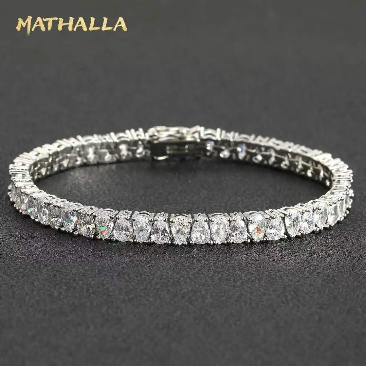 6mm Oval Irregular Shape Tennis Bracelet with Cubic Zirconia for Men and Women