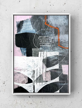 abstrakte Malerei, Collage, Farbflächen, geometrisch, bunt, Farben, neon, farbenfroh, Buchstaben, Wanddesign, Kunst, Papierkunst, Farbfläche, Farben, Gestaltung, Grafik, Geometrie, Design