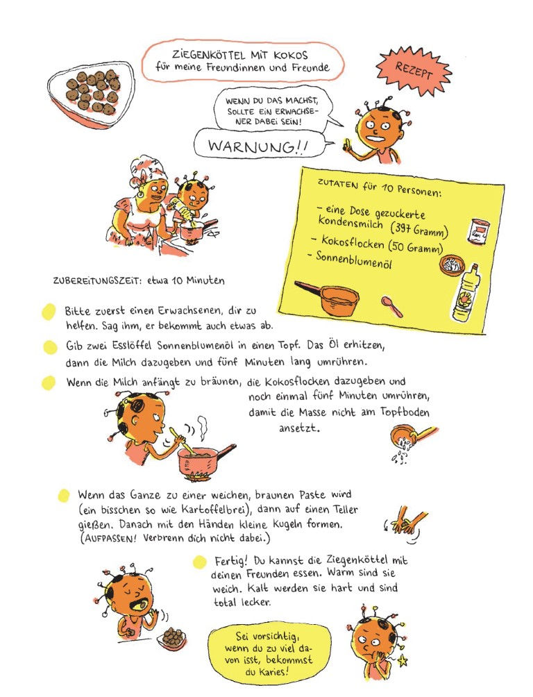 Rezept Akissi: Süsse Kokosbällchen aus Kondensmilch - Snack für Kinder