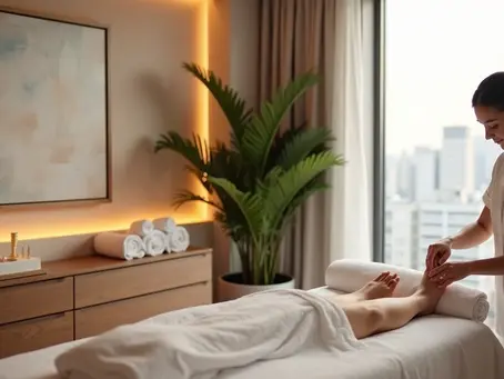 Terapeuta aplicando massagem clínica em sala de spa moderno na Vila Mariana