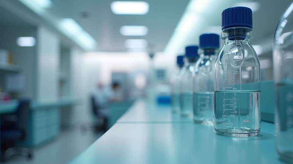 Eye-level view of a laboratory setting with fertility testing equipment
