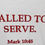 Thumbnail: T-shirt "Called to serve."