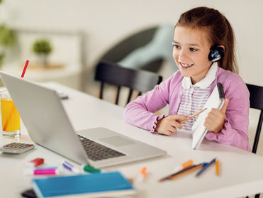 child learning phonics