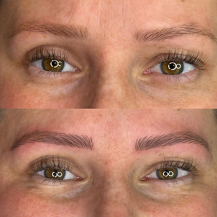 Brow Microblading before treatment at Studio 55 Surrey