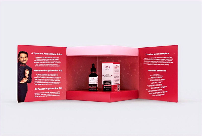 Embalagem Press-Kit - identidade visual e diagramação para empresa de cosméticos naturais