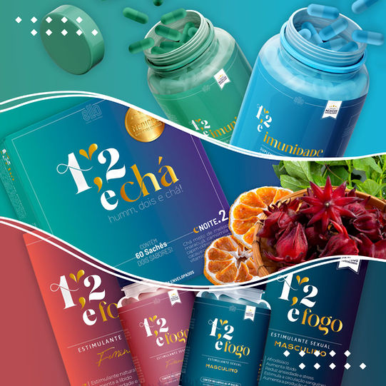 design de embalagem", "identidade visual", "chá natural", "energia", "sono", "relaxamento".
Embalagem atraente e natural para 1,2 E Chá - ingredientes naturais para melhorar sua rotina diária.