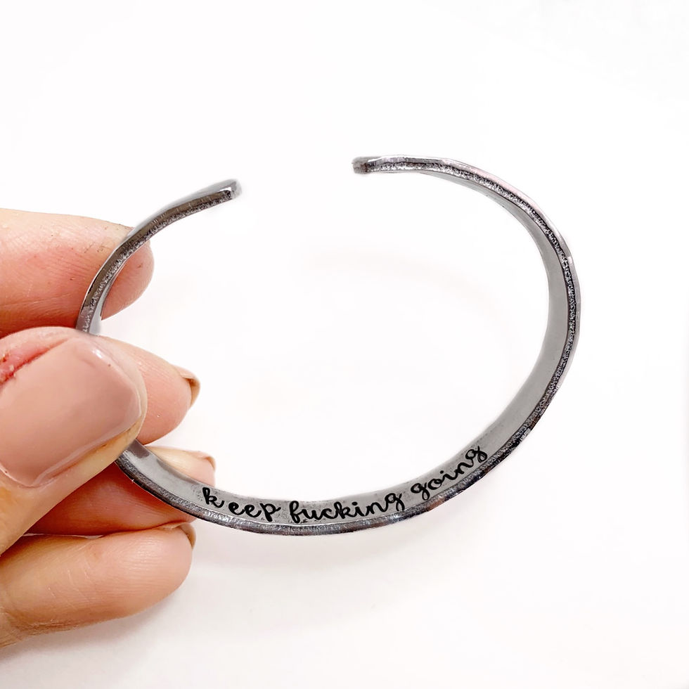 Thumbnail: Keep Fucking Going Cuff Bracelet