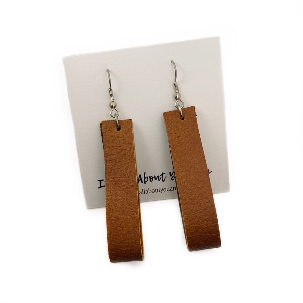 Thumbnail: Leather Loop Earrings